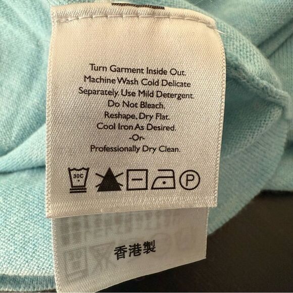 Eddie Bauer Cardigan Sweater Womens Sz XL Blue Stretch Pima Cotton Button Up - Picture 8 of 10